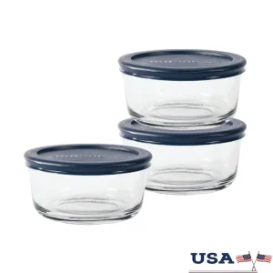 Set of 3 glass Food Storage microwave, Dishwasher safe