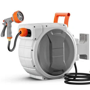 Retractable Garden Hose Reel Wall Mounted Heavy Duty
